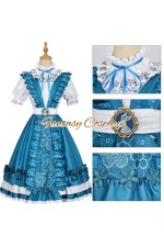 Identity V Journalist Alice DeRoss Alice in Dreamland Blue Lolita Dress Cosplay Costume